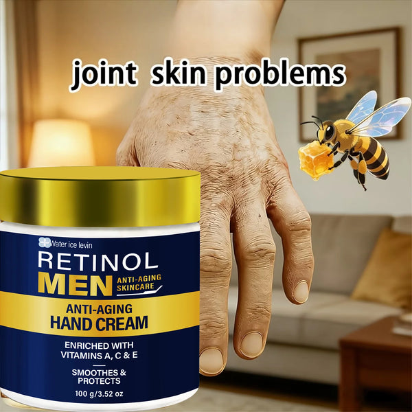 Water Ice Levin Retinol Men Anti-Aging Hand Cream With Vitamin A C E Bee Venom Moisturizing Firming Hand Care 100g