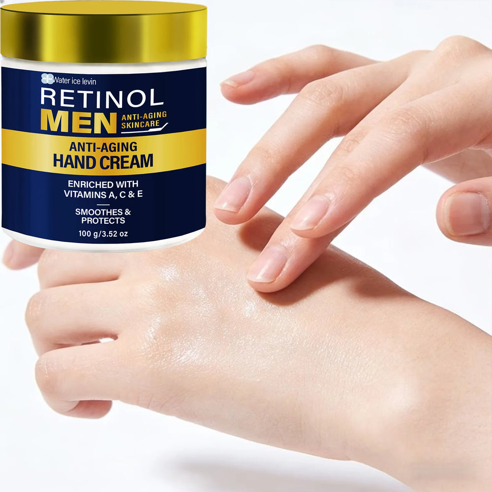 Water Ice Levin Retinol Men Anti-Aging Hand Cream With Vitamin A C E Bee Venom Moisturizing Firming Hand Care 100g