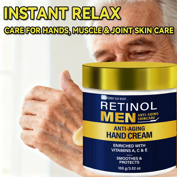 Water Ice Levin Retinol Men Anti-Aging Hand Cream With Vitamin A C E Bee Venom Moisturizing Firming Hand Care 100g