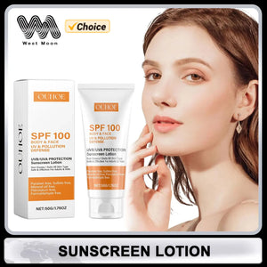 Sunscreen Lotion UV Protective Oil-Control Refreshing Skin Moisturizing Sun Isolate Makeup Hyaluronic Acid Concealer Sun Cream