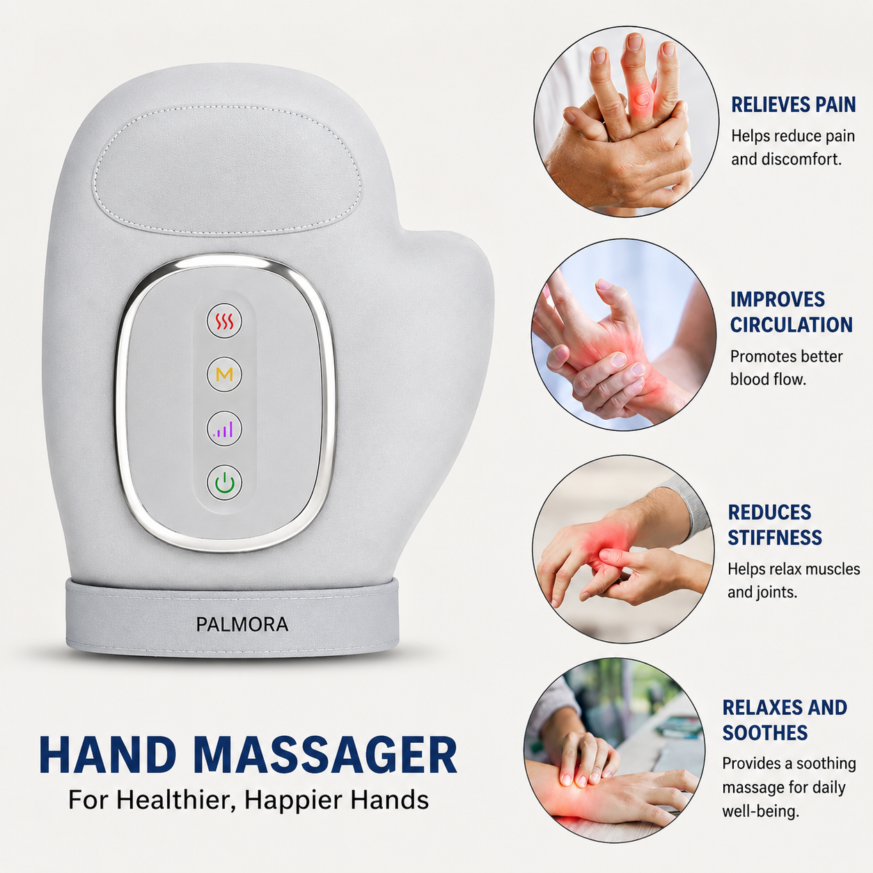 Palmora™ Hand Massager  Professional Relief at Home