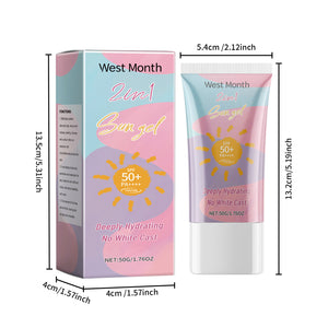 Resist UV Sun Gel Broad Spectrum Anti Sunlight Sunburn High Sun Protection Hydrating Long Lasting Outdoor Sport SPF50 Sunscreen