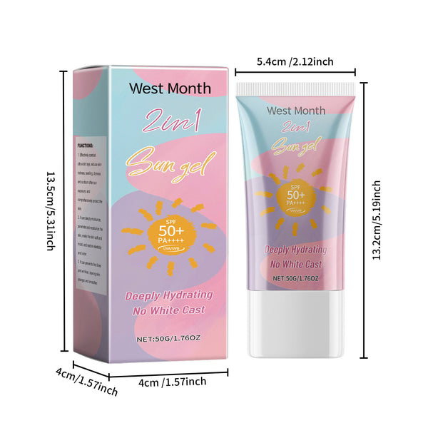 Resist UV Sun Gel Broad Spectrum Anti Sunlight Sunburn High Sun Protection Hydrating Long Lasting Outdoor Sport SPF50 Sunscreen