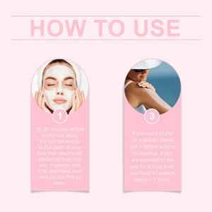 Resist UV Sun Gel Broad Spectrum Anti Sunlight Sunburn High Sun Protection Hydrating Long Lasting Outdoor Sport SPF50 Sunscreen