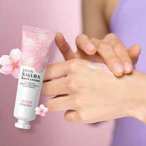LAIKOU Sakura Hand Cream Deep Moisturizing & Restoring Hand Lotion for Dry Skin,Non-Greasy, Fast Absorbing Hand Care Cream
