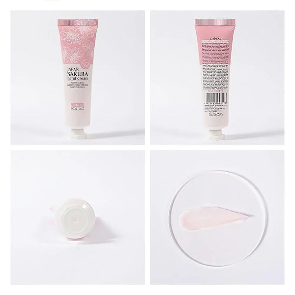 LAIKOU Sakura Hand Cream Deep Moisturizing & Restoring Hand Lotion for Dry Skin,Non-Greasy, Fast Absorbing Hand Care Cream