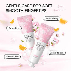 LAIKOU Sakura Hand Cream Deep Moisturizing & Restoring Hand Lotion for Dry Skin,Non-Greasy, Fast Absorbing Hand Care Cream