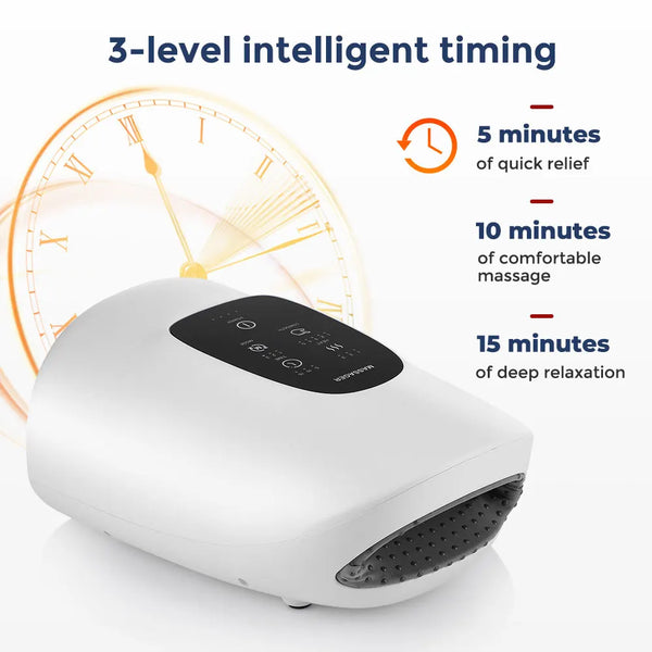 Cordless Electric Hand Massager with Air Pressure Hot Compress Palm Massage Hand Point Airbag Relieve Finger Wrist Muscle Relax