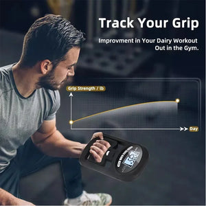 Digital Hand Dynamometer Grip Strength Tester 265Lbs/120Kg with USB LCD Screen for Power Training And Sport