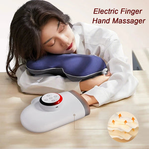 Electric Hand Massager Air Pressure Kneading Wrist Massager Airbag Finger Massage Glove Hot Compress Acupoint Finger masajeador