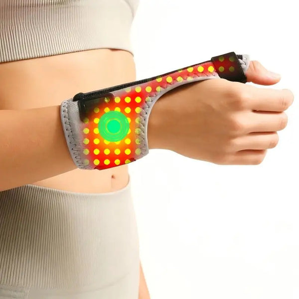 Red Light Electric Heating Thumb Support Vibrating Massager Relieves Wrist Pain and Fatigue  Alleviates Tenosynovitis