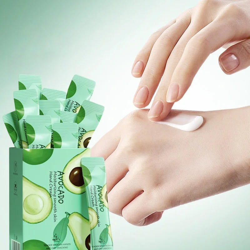 20 Sticks in a Box, Avocado Moisturizing and Hydrating Hand Cream, Moisturizing and Nourishing, Hand Cream, Face Cream, Body Cream, Multi-Use, Individually Packaged for Easy Portability, for Daily Skin Care and Travel.
