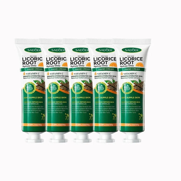 1/3/5/10 pcs SADOER Liquorice Whitening Hydrating Hand Cream with plant Essence Moisturizing Nourishing Brightening Hands Care