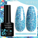 LILYCUTE 7ml Non Stick Hand Solid Extension Gel Nail Polish 3D Auroras Effect Carving Flower Function For Finger ProlongHard Gel