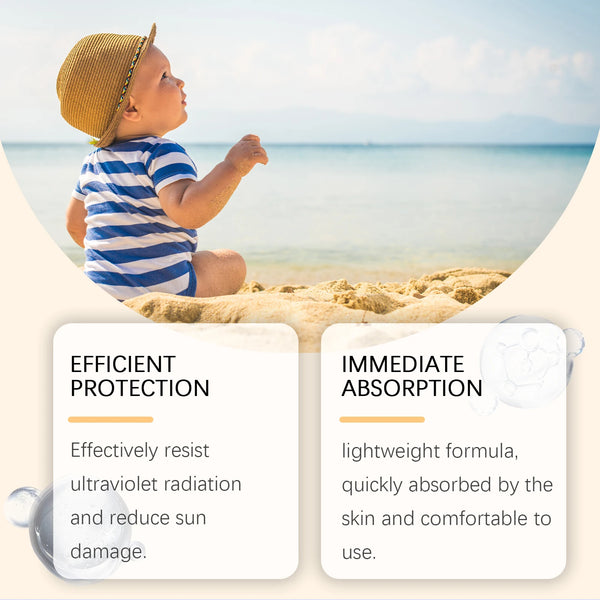 Kids Sunscreen Body Lotion Spf 50 Lightweight Non-greasy Refreshing Face Hydrating Brighten Broad Spectrum Moisturizing Sunblock