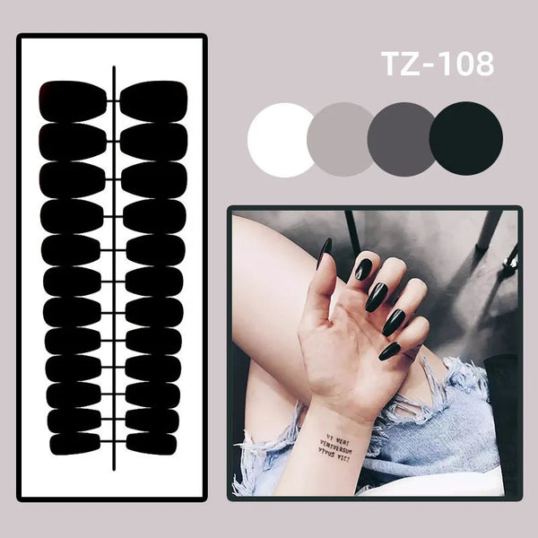 24pcs Long Coffin False Nails Press on Halloween Purple Nails Tip Pumpkin Castle Design Fake Nail Art Wearable Finished Manicure