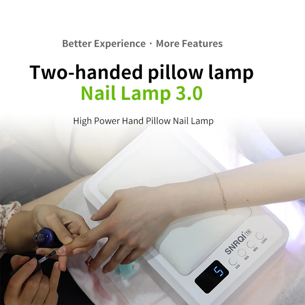Professional Nail Lamp With Hand Pillow 72W Nail Dryer Lamp for Manicure 60 LEDs Automatic Sensing UV LED Nail Lamp for Nail Art