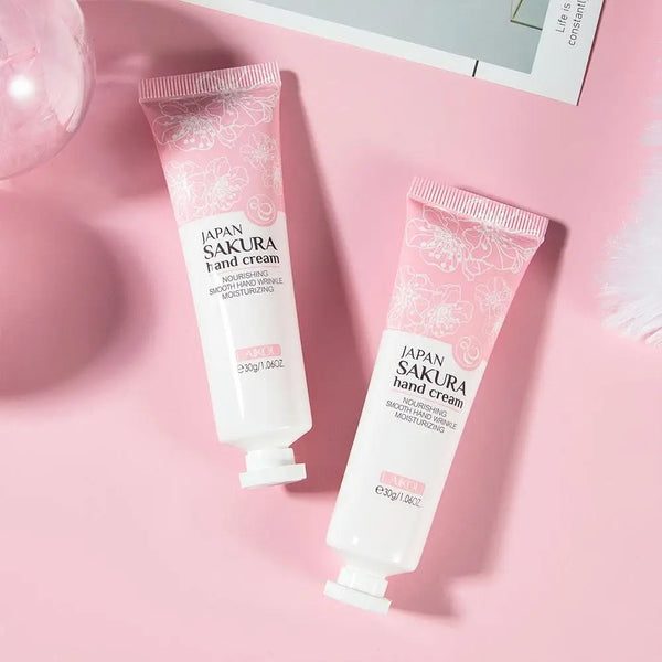 LAIKOU Sakura Hand Cream Deep Moisturizing & Restoring Hand Lotion for Dry Skin,Non-Greasy, Fast Absorbing Hand Care Cream