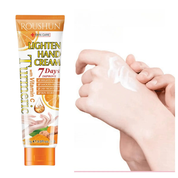 ROUSHUN  Turmeric Vitamin C Hand Cream Moisturizing Refreshing Non-Greasy Hand Care Hydrating Moisturizing Hand Cream