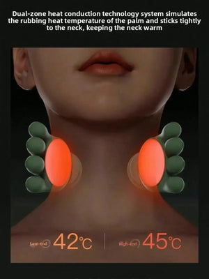 Advanced 4D Shiatsu Neck and Shoulder Massager with Heat & Finger Massage - Wireless, Deep Tissue, Simulated Human Hand Design