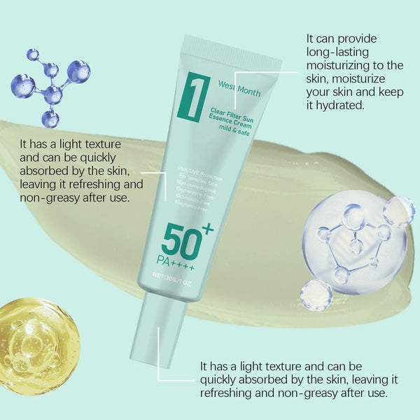 Anti Sun Cream SPF50 UV Defense Broad Spectrum Sunlight Protection Reduce Redness Hydrating Waterproof Prevent Sunburn Sunscreen