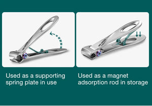 MR.GREEN Nail Clippers Wide Jaw Opening Stainless Steel Fingernail Clipper Thick Hard Toenail Cutter Manicure Scissors Tools