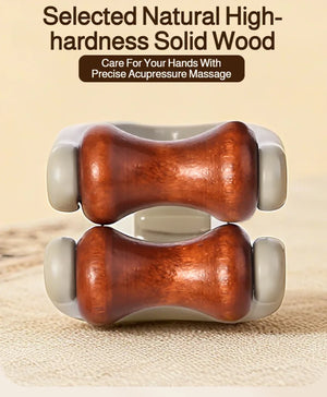 Wooden Finger Roller Massager Acupoint Relief Hand Joint Care Acupressure Massage Tool Hand Relaxation