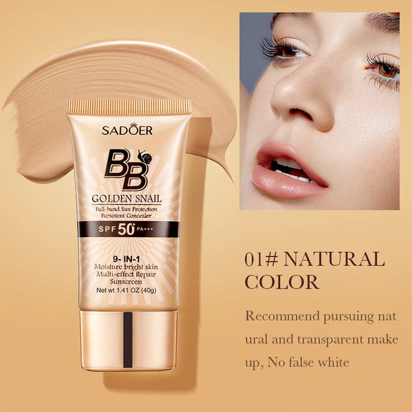 SPF50 Sunscreen BB Cream Face Makeup Foundation Primer Moisturizer Concealer Sun Block Protection Isolation