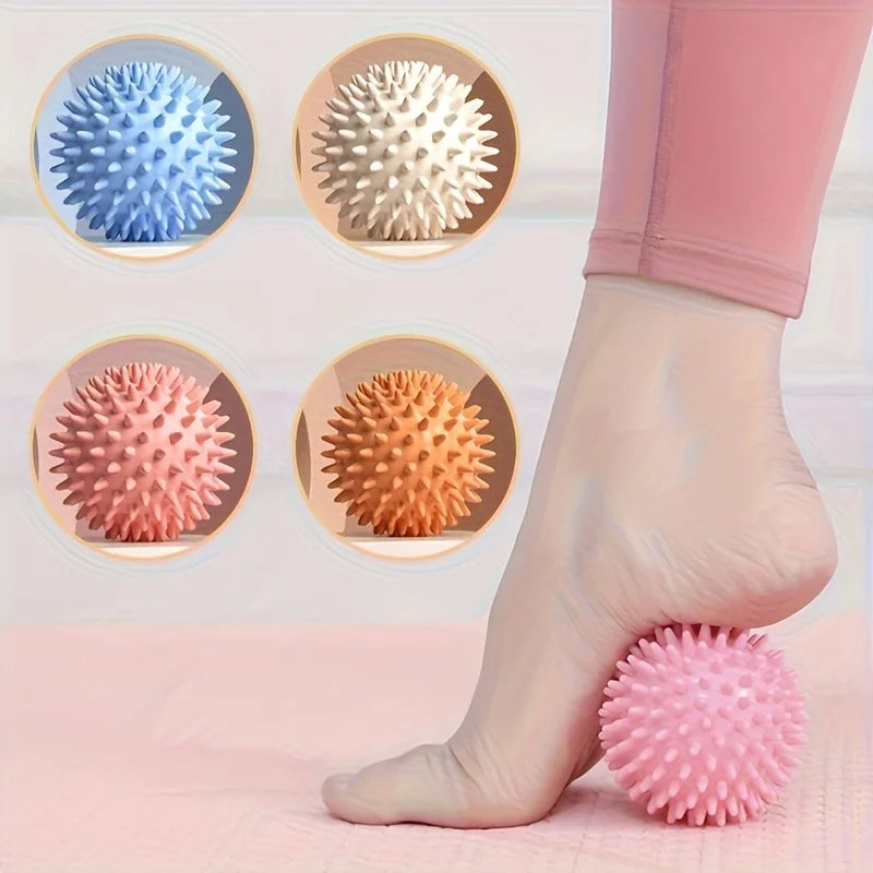 Spiky Massage Balls for Feet, Back, Hands, Muscles - Firm, Medium and Soft Spiked Massager Rollers for Plantar, Exercise