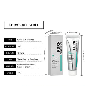 SPF 50 PDRN Facial Sunscreen Essence Broad Spectrum UV Defense Waterproof Moisturizing Refreshing Non Sticky Daily Face Sun Care