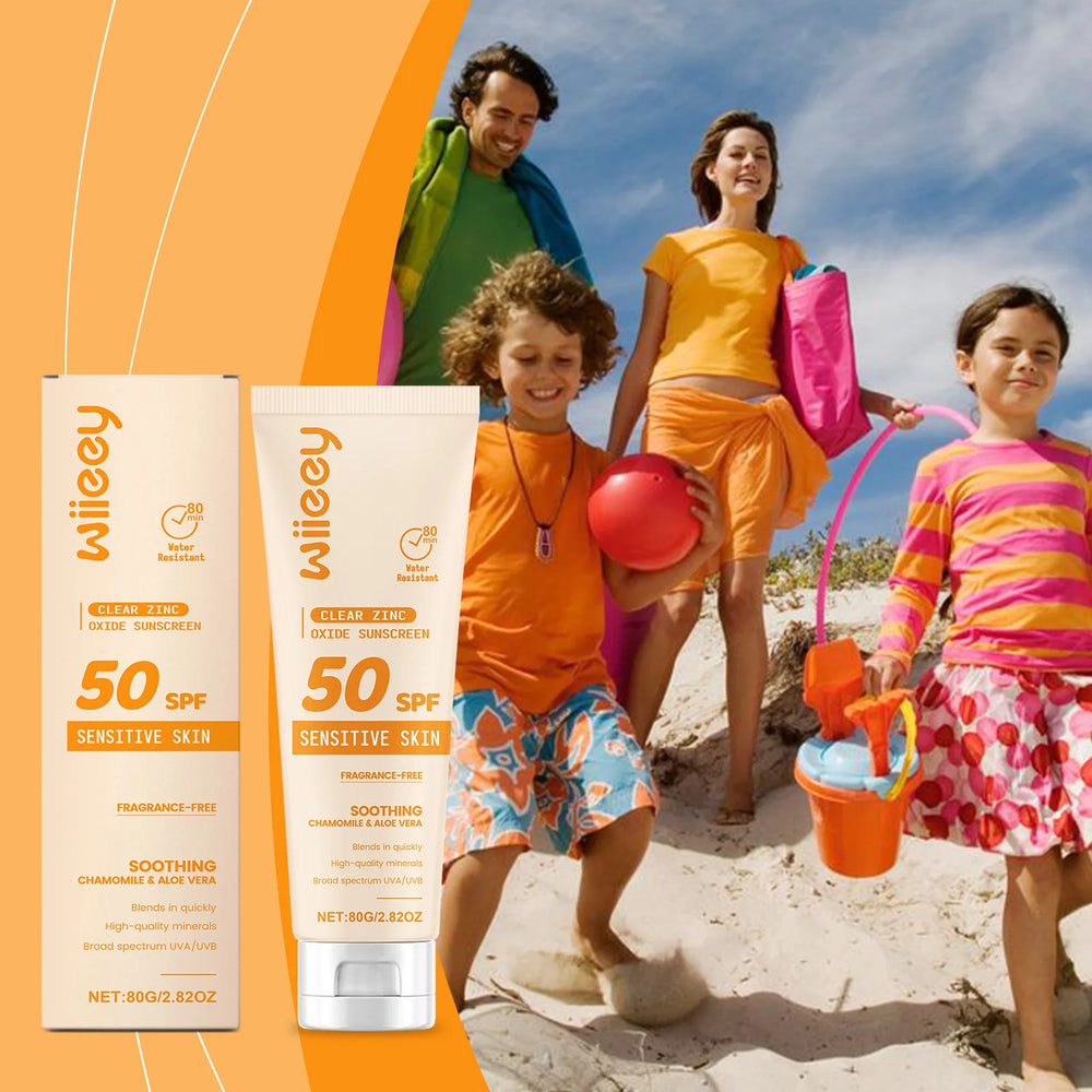 SPF 50+ Children Mild Sunscreen Cream Not Irritating Prevent UVA/UVB Sunburn Refresh Moisturize Nourish Children Sunscreen Cream