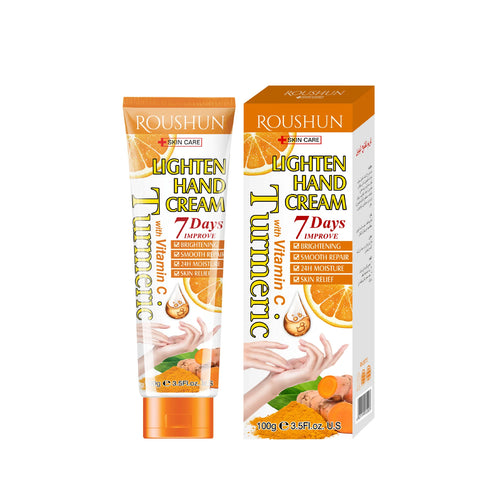 ROUSHUN  Turmeric Vitamin C Hand Cream Moisturizing Refreshing Non-Greasy Hand Care Hydrating Moisturizing Hand Cream