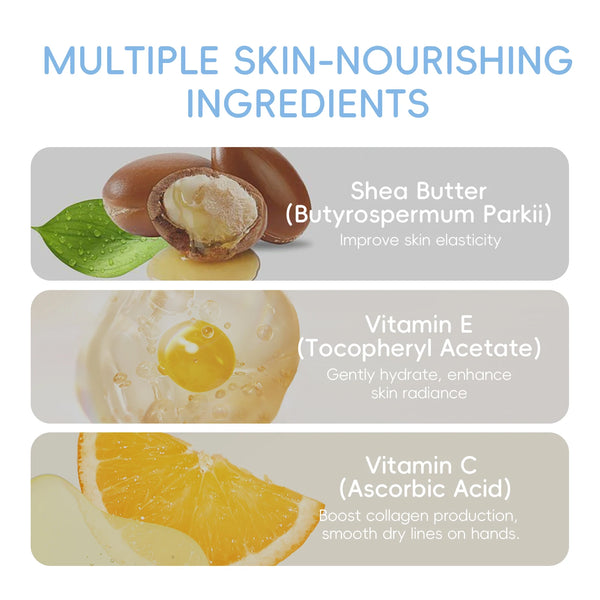 LAIKOU Milk Hand Cream Intensive Hydration Fast-Absorbing Smoothing Repair Dry Cracked Skin Vitamin C Enriched