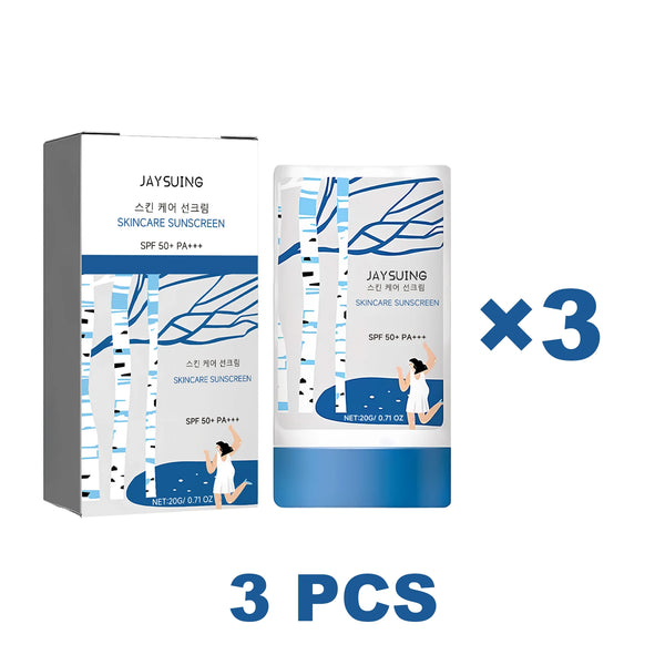 Jaysuing Skincare Sunscreen SPF 50+ Uv Protective Deep Moisturizing Anti Oxidant Non Greasy Waterproof Sunblock Stick Beauty