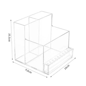 Transparent Nail Storage Box For Electric Manicure Drill Rack Nails Drills Storage Multi-Scene Use Profesional Manicure Tools
