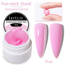 LILYCUTE 7ml Non Stick Hand Solid Extension Gel Nail Polish 3D Auroras Effect Carving Flower Function For Finger ProlongHard Gel