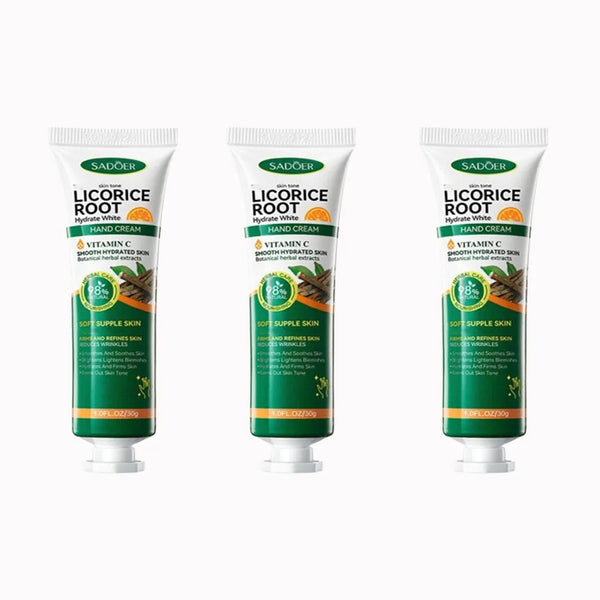 1/3/5/10 pcs SADOER Liquorice Whitening Hydrating Hand Cream with plant Essence Moisturizing Nourishing Brightening Hands Care