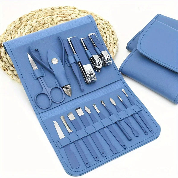 16/12/4 pcs Professional Nail Clippers and Cuticle Nippers Set with Travel Case Manicure Set Pedicure Sets Nail Clippers