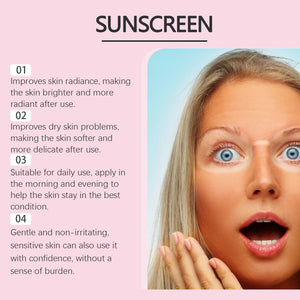 Cherry Blossom Sunscreen Cream Spf 50+ Long-Lasting Anti UV Anti-Aging Anti Oxidant Oil Control Non-greasy Waterproof Sunblock