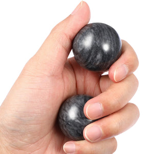 2Pcs Jade Baoding Balls Hand Exercise Traditional Chinese Health Massage Stress Relief Jade Hand Balls Massage Round