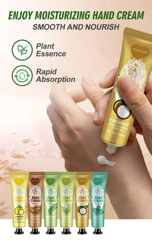 6 Sets/Box Wedding Companion Gift Set, Hand Cream Set Lip Balm Set, Love Thank You Card and Love Gauze Bag, Party Gift Distribut