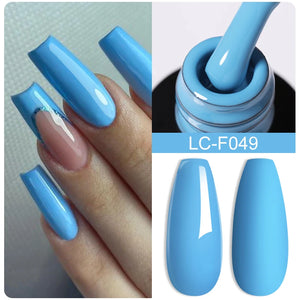 LILYCUTE 7ml Non Stick Hand Solid Extension Gel Nail Polish 3D Auroras Effect Carving Flower Function For Finger ProlongHard Gel