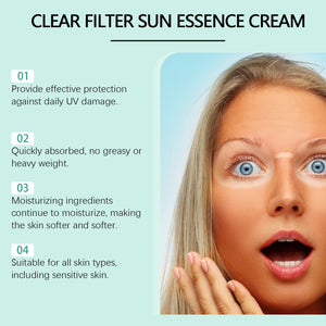 Anti Sun Cream SPF50 UV Defense Broad Spectrum Sunlight Protection Reduce Redness Hydrating Waterproof Prevent Sunburn Sunscreen