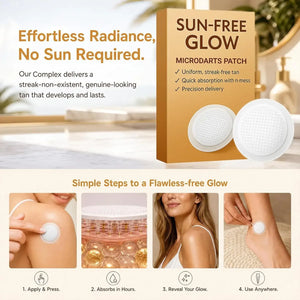 Purevlab Sunless Tanning Patches | New Advanced Sun Free Glow Microdarts Patch, Natural Self Tanning Patches for Women