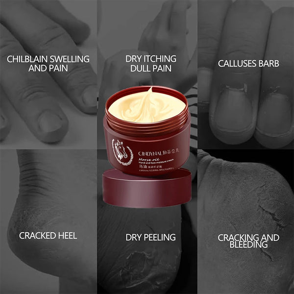 Horse Oil Skin Restoration Cream,110g Repair Hand Cream, Moisturizing Foot Cream,Foot Repair Cream,Anti Foot Cream for Women Men
