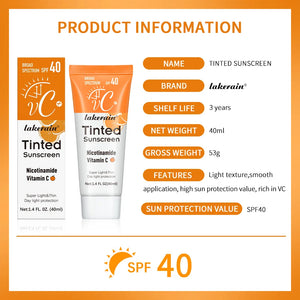 Vitamin C Sunscreen Foundation Vitamin E moisturizing whitening even skin tone delays aging and reduces skin fine lines