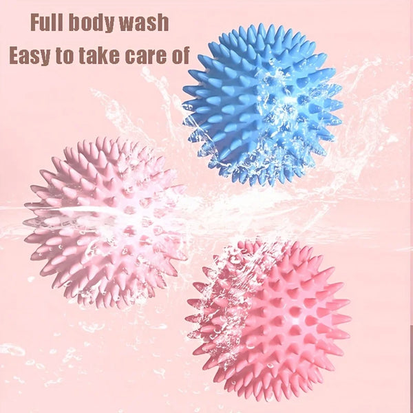 Spiky Massage Balls for Feet, Back, Hands, Muscles - Firm, Medium and Soft Spiked Massager Rollers for Plantar, Exercise