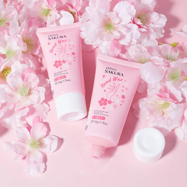 LAIKOU Sakura Hand Wax Moisturizing Hands Exfoliating Calluses Anti-Aging Hand Exfoliator Scrub Hands Peeling Masks Skin Care