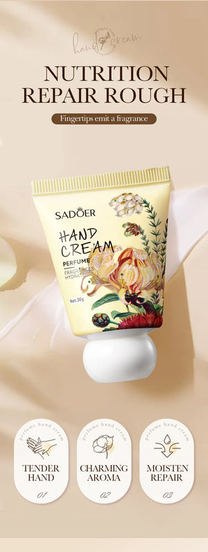 30g Garden perfume Hand Cream Plant Extract Moisturizing Flowers Nutrients Dry Crakced Repair Soft Whitening Oil Control Rose
