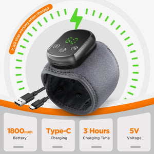 Electric Wrist Massager Heating Pad Vibration 5 Gears Hot Compress Wrist Guard Band USB Recharge Adjustable Wrist Protection